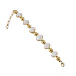 Mesmera 14K Altın Kaplama Taş Dizilmli Bileklik resmi