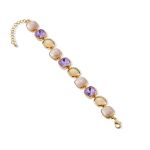 Mesmera  14KAltın Kaplama Kare Doğal Taş Bileklik resmi