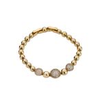 Mesmera 14K Altın Kaplama Taşlı Top Zincir Bileklik resmi