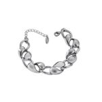 Mesmera Gümüş kaplama Su Damlası Zincir Bileklik resmi