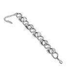 Mesmera Gümüş kaplama Su Damlası Zincir Bileklik resmi