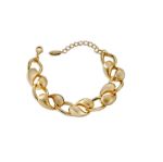 Mesmera 14K Altın kaplama Su Damlası Zincir Bileklik resmi