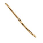 Mesmera 14K Altın Kaplama Silindir Model Taşlı Zincir Bileklik resmi