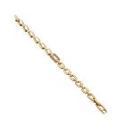 Mesmera 14K Altın Kaplama Taşlı Zinzir Bileklik resmi