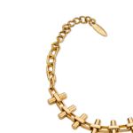 Mesmera 14K Altın Kaplama Çubuk Zincir Bileklik resmi