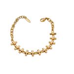 Mesmera 14K Altın Kaplama Çubuk Zincir Bileklik resmi