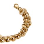 Mesmera Altın Kaplama 3 Boyutlu Zincir Bileklik 19 cm resmi