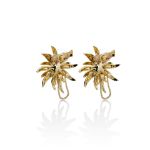 Mesmera 14KAltın Kaplama Çiçek Küpe resmi