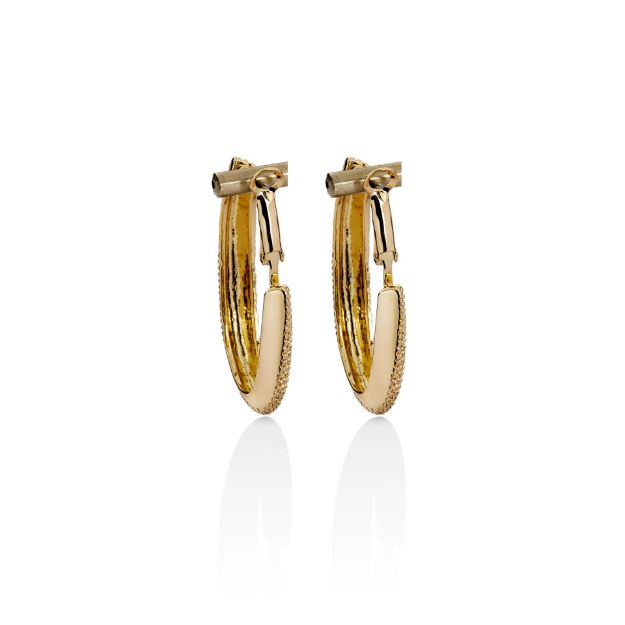 Mesmera 14K Kaplama Halka Küpe resmi