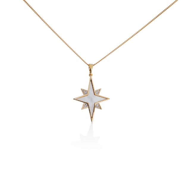 Mesmera 14K Altın Kaplama Yıldız Kolye resmi
