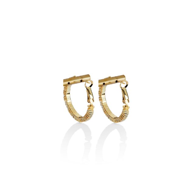 Mesmera 14K Altın Kaplama Halka Küpe resmi