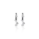 Mesmera Gümüş Kaplama Halka Küpe Taşlı resmi