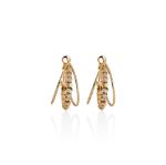 Mesmera 14K Altın kaplama 3'lü Halka Küpe resmi