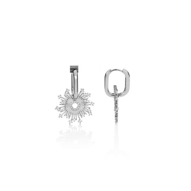 Mesmera Taşlı Güneş Küpe Gümüş resmi